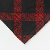 Rustige zwarte en levendige rode vlek met dikke li fleece deken (Hoek)