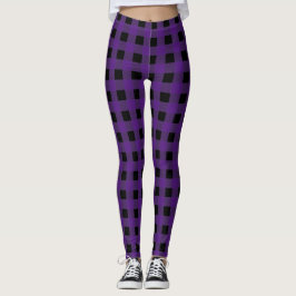 Rustige zwarte en Paarse buffelplaat Modern Leggings