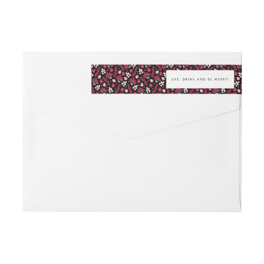 Rustige zwarte en rode kerstpatronen (Achterkant)