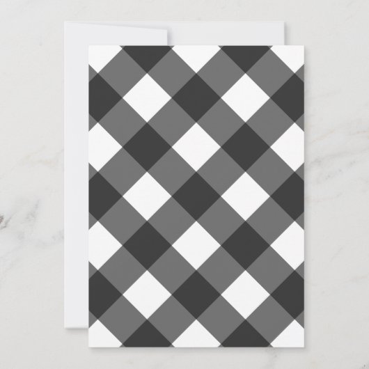 Rustige zwarte en witte buffelbalo: verjaardagsfee kaart (Achterkant)