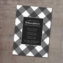 Rustige zwarte en witte buffelbalo: verjaardagsfee kaart