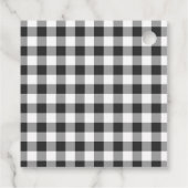 Rustige zwarte en witte buffelplaat bedankjes labels (Achterkant)