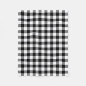 Rustige zwarte en witte buffelplaat fleece deken (Voorkant)