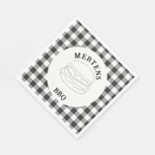 Rustige zwarte en witte buffelplaat servet (Hoek)