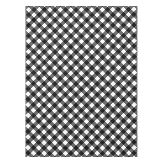 Rustige zwarte en witte buffelplaat tafelkleed (Voorkant)