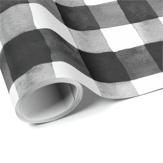 Rustige zwarte en witte buffels kerstmis cadeaupapier (Rol Hoek)