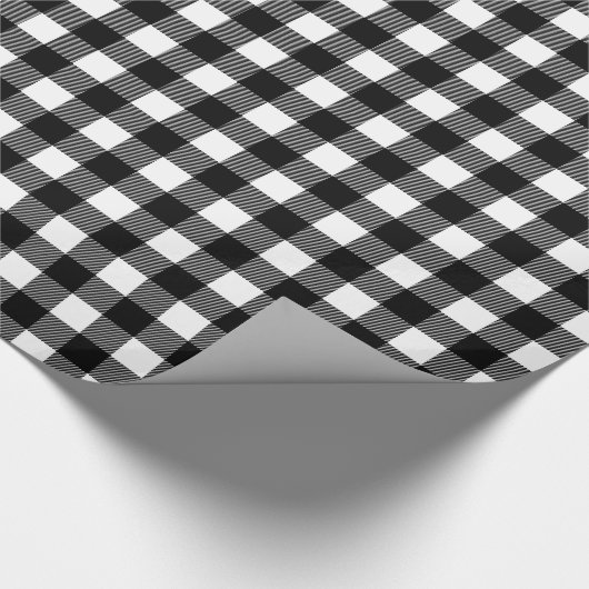 Rustige zwarte en witte buffelstaart cadeaupapier (Hoek)