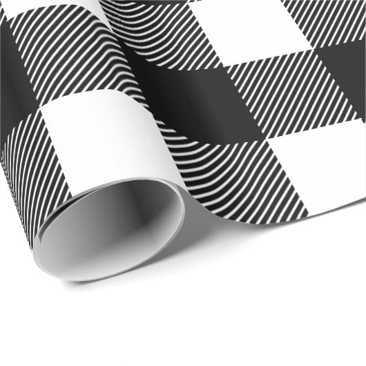 Rustige zwarte en witte buffelstaart cadeaupapier (Rol Hoek)