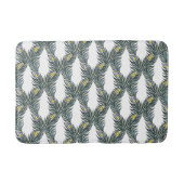 Rustige zwarte, groene en witte pacockveren badmat (Voorkant)
