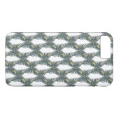 Rustige zwarte, groene en witte pacockveren Case-Mate iPhone case (Achterkant (Horizontaal))