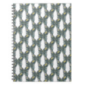 Rustige zwarte, groene en witte pacockveren notitieboek (Voorkant)