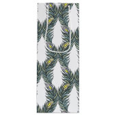 Rustige zwarte, groene en witte pacockveren wijn cadeautas (Voorkant)