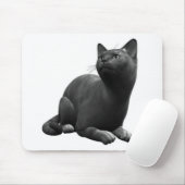 Rustige Zwarte Kat Muismat (Met muis)