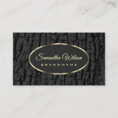 Rustige zwarte schuur Hout Goud Goud Goud Grens Visitekaartje (Voorkant)