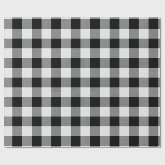 Rustige zwarte witte buffelcontrole cadeaupapier (Vlak)