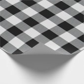 Rustige zwarte witte buffelcontrole cadeaupapier (Hoek)