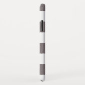 Rustige zwarte & witte controleur Tartan Monogram Case-Mate iPhone Case (Achterkant/rechts)