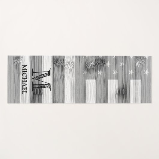 Rustige zwarte witte grijs Hood Verenigde Staten v Yogamat (Voorkant (horizontaal))