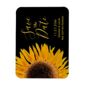 Rustige zwarte zonnebloem bespaart de datum magneet (Verticaal)