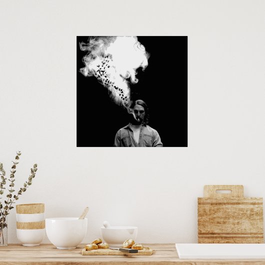 Rustin Cohle van True Detective die een kaart rokt Poster (Keuken)