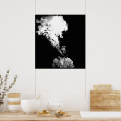 Rustin Cohle van True Detective die een kaart rokt Poster (Keuken)