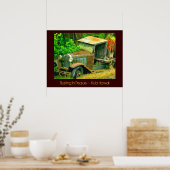 Rustin Peace, Kula Hawaii, Old Truck Print (Keuken)