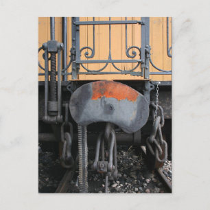 Rusting Buffer Old Steam Train Le Mastrou Briefkaa Briefkaart