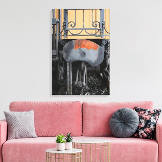 Rusting Buffer Old Steam Train Le Mastrou Canvas (Insitu (Woonkamer))