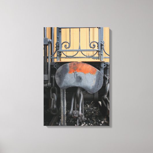 Rusting Buffer Old Steam Train Le Mastrou Canvas (Voorkant)