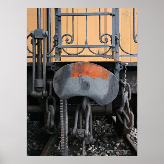 Rusting Buffer Old Steam Train Le Mastrou Poster (Voorkant)