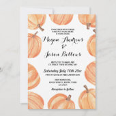 Rusting Wedding Pumpkin Herfst Waterverf Pumpkins Kaart (Voorkant)