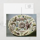 Rustique Figuline-schaal met een witte achtergrond Briefkaart (Voorkant / Achterkant)