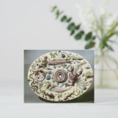 Rustique Figuline-schaal met een witte achtergrond Briefkaart (Staand voorkant)