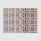 Rustisch Abstract grijs beige Script Patroon Tissuepapier (Voorkant)