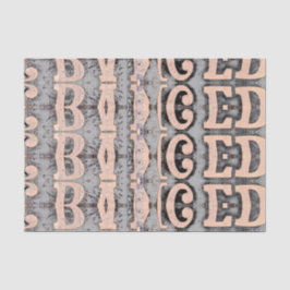 Rustisch Abstract grijs beige Script Patroon Tissuepapier
