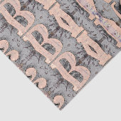 Rustisch Abstract grijs beige Script Patroon Tissuepapier (Detail)