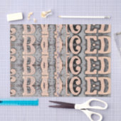 Rustisch Abstract grijs beige Script Patroon Tissuepapier (Craft)