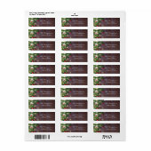 Rustisch adres voor kerstmis in het land etiket (Full Sheet)