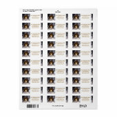 Rustisch adres voor kerstmis in het land etiket (Full Sheet)