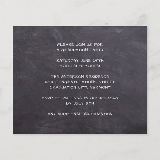 Rustisch Afstuderen 3 Uitnodiging voor fotografie (Achterkant)