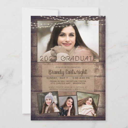 Rustisch Afstuderen 4 De Koord van het Hout van de Kaart (Voorkant)