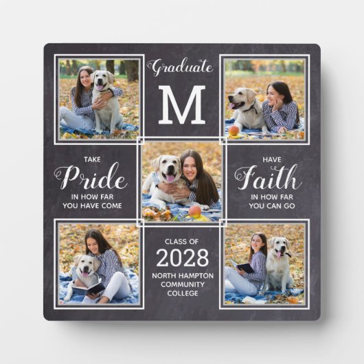 Rustisch Afstuderen 5 Fotocollage Afstuderen Fotoplaat (Voorkant)
