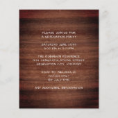 Rustisch Afstuderen 6 Uitnodiging voor fotocollage (Achterkant)