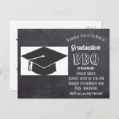 Rustisch Afstuderen BBQ Uitnodiging (Voorkant / Achterkant)