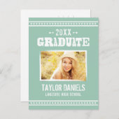 Rustisch Afstuderen BBQ Uitnodiging | bewerkbare k (Voorkant / Achterkant)