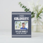 Rustisch Afstuderen BBQ Uitnodiging | bewerkbare k (Staand voorkant)