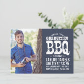 Rustisch Afstuderen BBQ Uitnodiging | bewerkbare k (Staand voorkant)