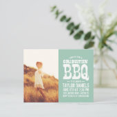 Rustisch Afstuderen BBQ Uitnodiging | bewerkbare k (Staand voorkant)