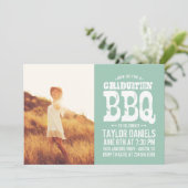 Rustisch Afstuderen BBQ Uitnodiging | bewerkbare k (Staand voorkant)