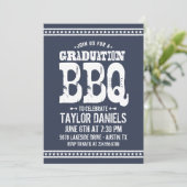 Rustisch Afstuderen BBQ Uitnodiging | bewerkbare k (Staand voorkant)